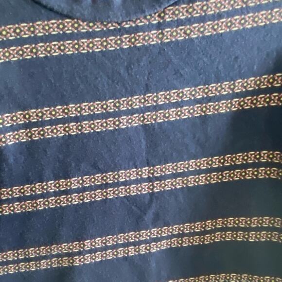 Old Navy 100% Cotton Girl’s Navy Blue Striped Cap Sleeve T-Shirt Size 5 - Picture 3 of 6